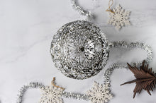 Load image into Gallery viewer, Large silver filigree ball
