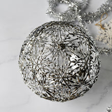 Load image into Gallery viewer, Large silver filigree ball
